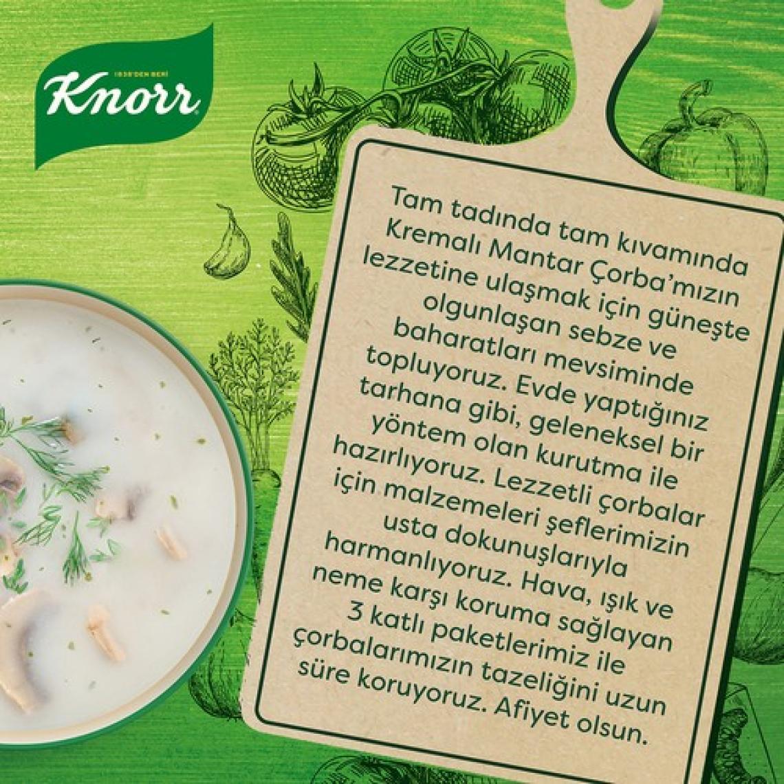 Knorr Hazır Çorba Kremalı Mantar 4 Kişilik 63 g