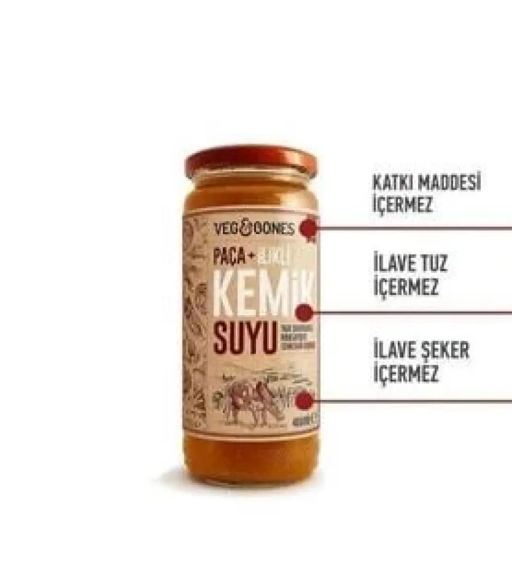 Veg&bones Ilikli Dana Kemik Suyu 480 ml