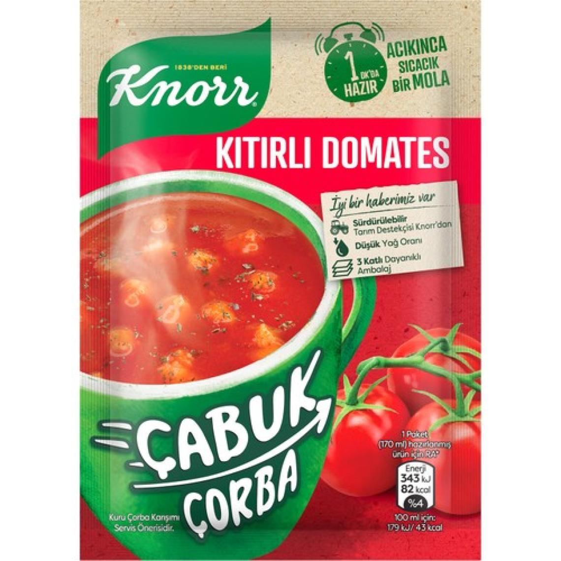Knorr Çabuk Çorba Serisi Kıtırlı Domates Çorbası 22 GR