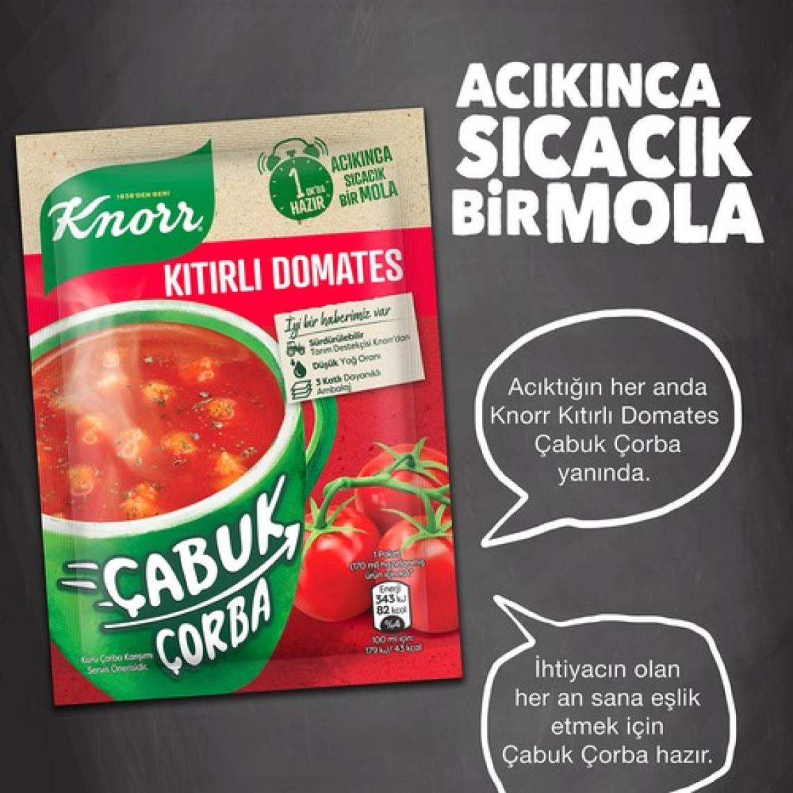 Knorr Çabuk Çorba Serisi Kıtırlı Domates Çorbası 22 GR