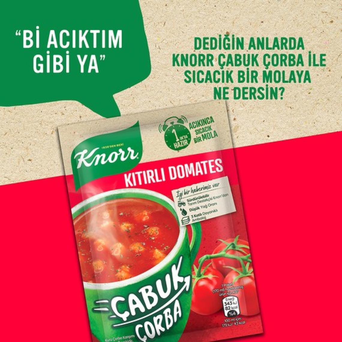 Knorr Çabuk Çorba Serisi Kıtırlı Domates Çorbası 22 GR