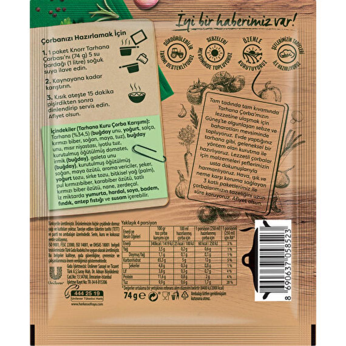 Knorr Hazır Çorba Tarhana Çorbası 74 g