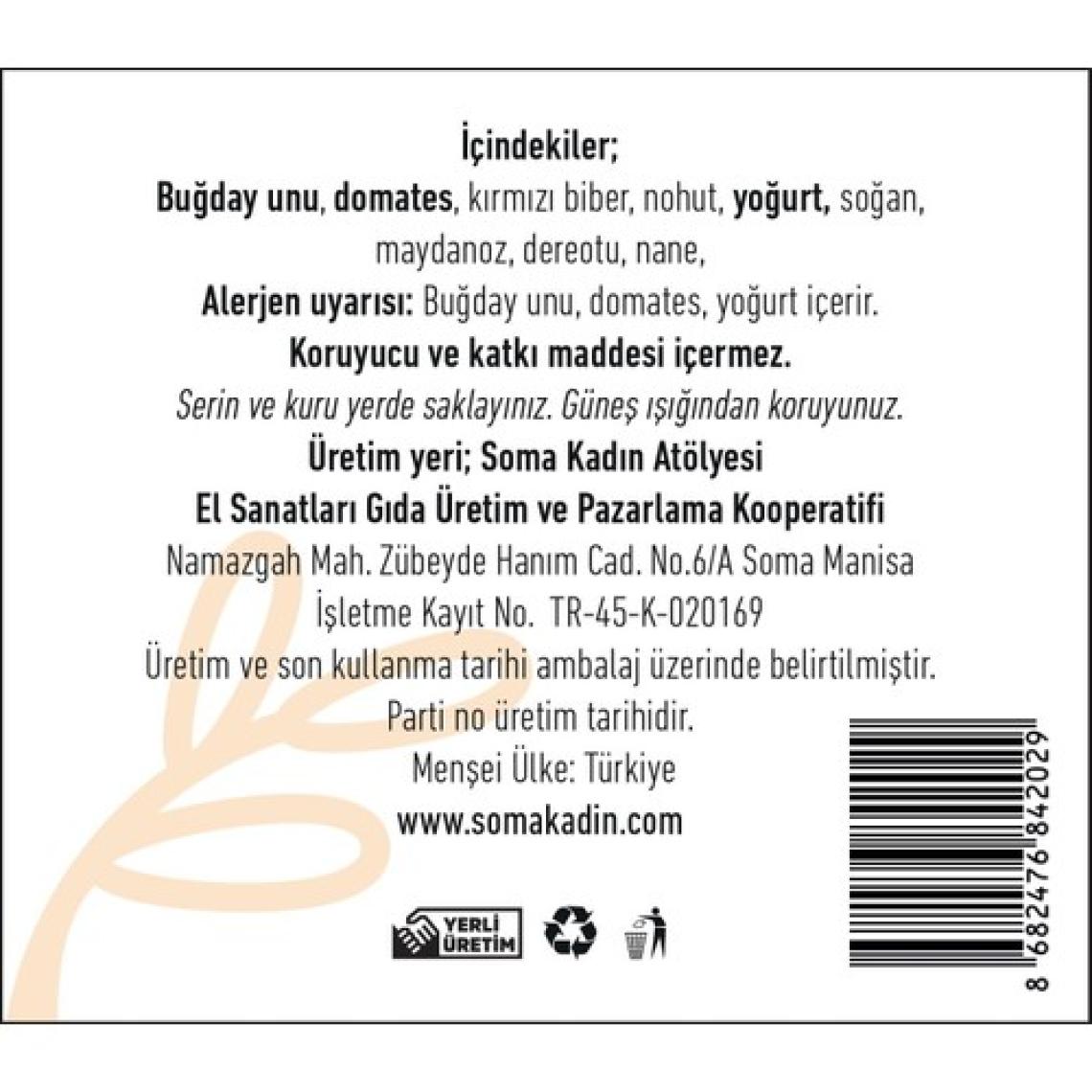 Soma Kadın Atölyesi Klasik Tarhana Katkısız Ev Yapımı - 500 gr