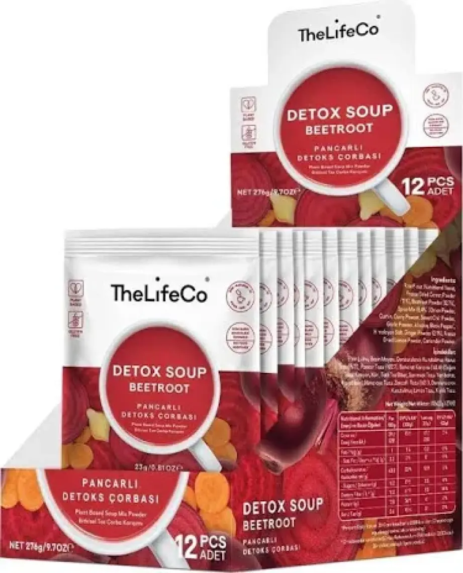 TheLifeCo Pancarlı Detoks Çorbası 23 gr 12’li (glutensiz, vegan)