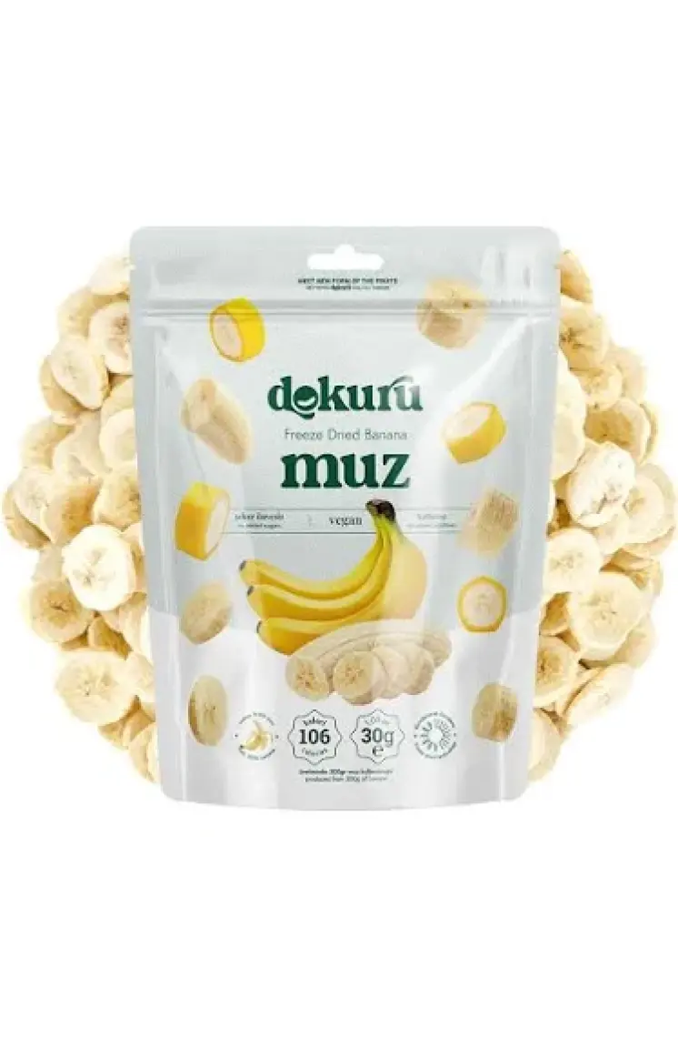 Muz Kuru Meyve Cipsi - Dondurularak Kurutulmuş Freeze Dried Çıtır Muz