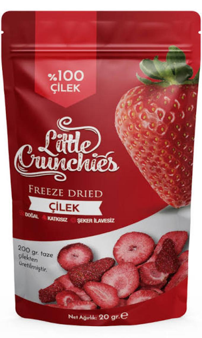 Little Crunchies Freeze Dried Çilek - Dondurularak Kurutulmuş - 20 gr