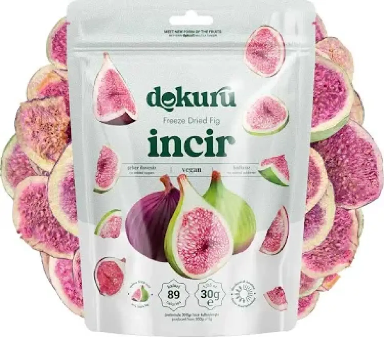 Dokuru Incir Kuru Meyve Cipsi - Dondurularak Kurutulmuş Freeze Dried Çıtır Incir