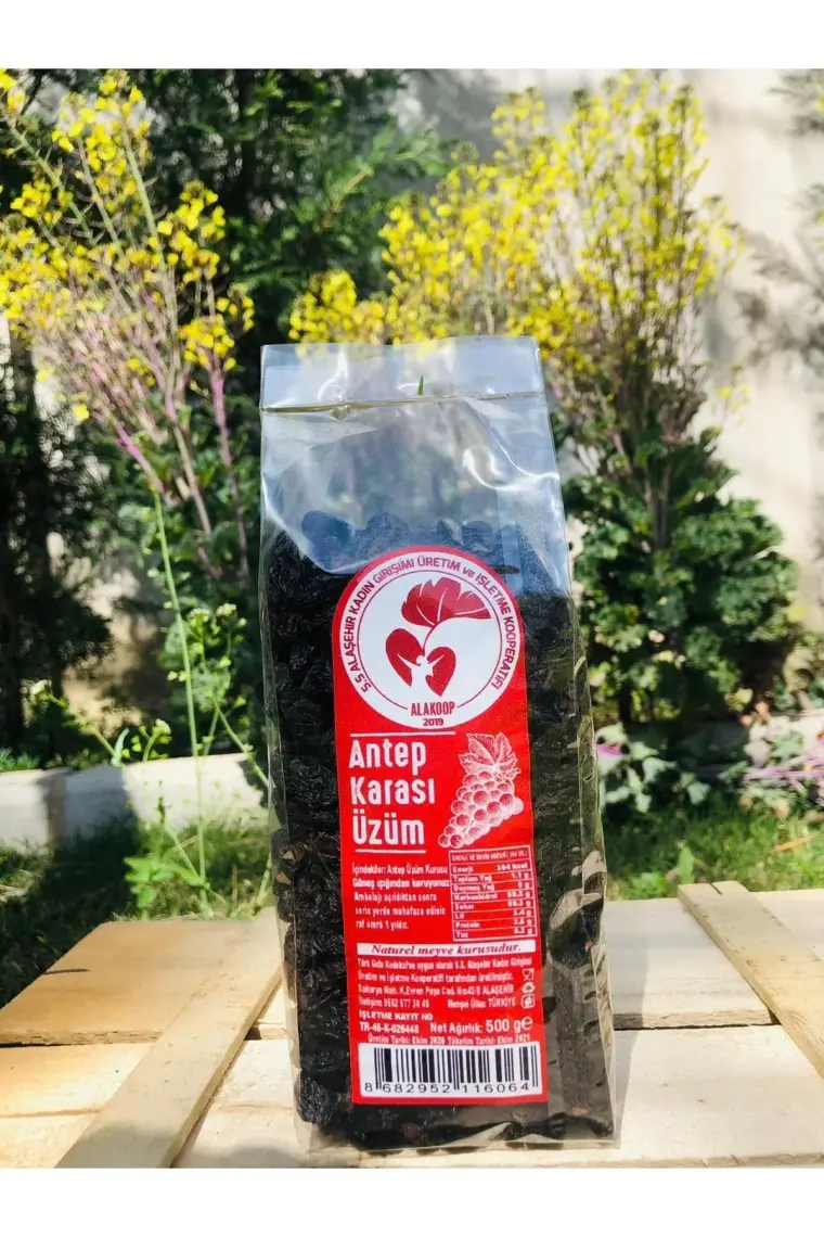 Alaşehir Kadın Kooperatifi Antep Karası (Çekirdekli)Kuru Üzüm(500GR)