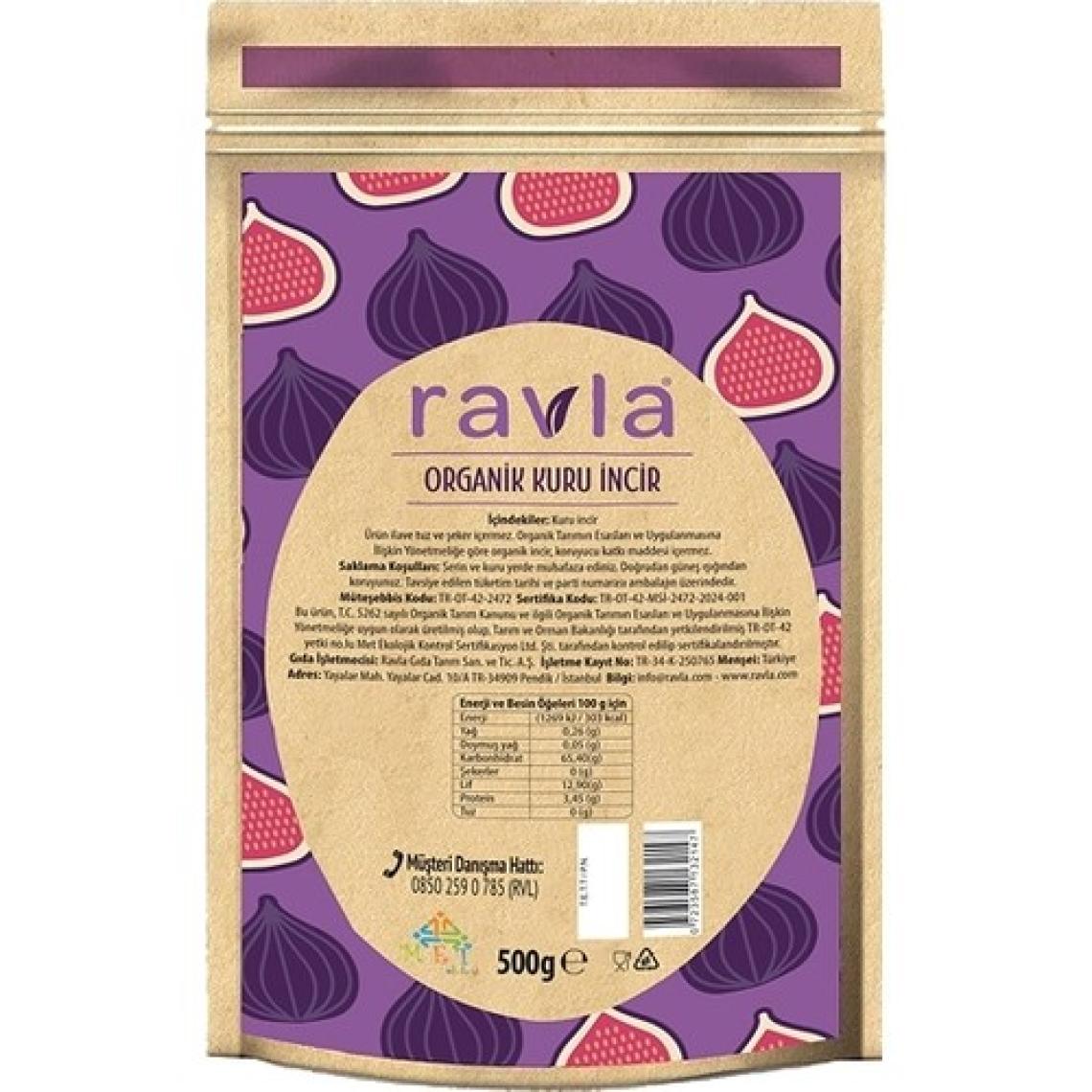 Ravla Organik Kuru İncir - 500g