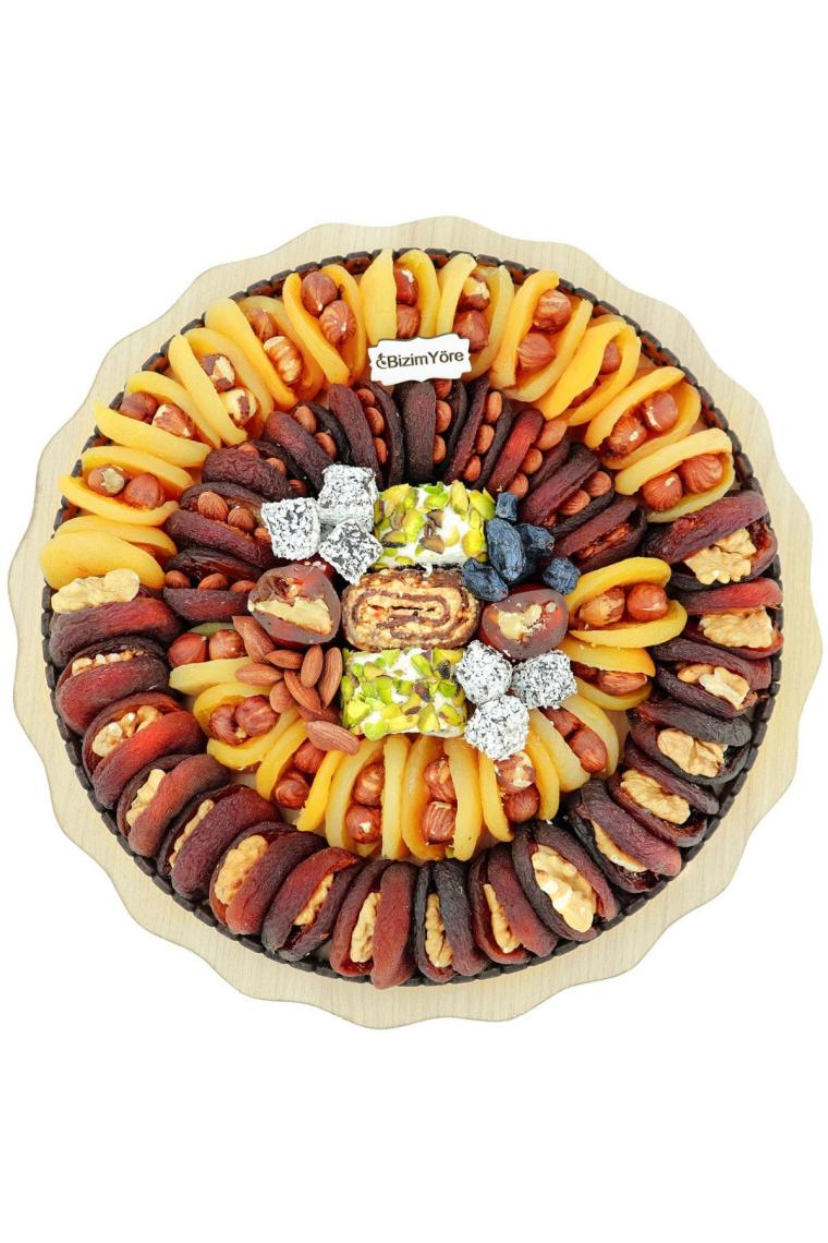 ''akşam Çayı'' Hediyelik Kuru Kayısı Meyve Tabağı 1,2 Kg No1