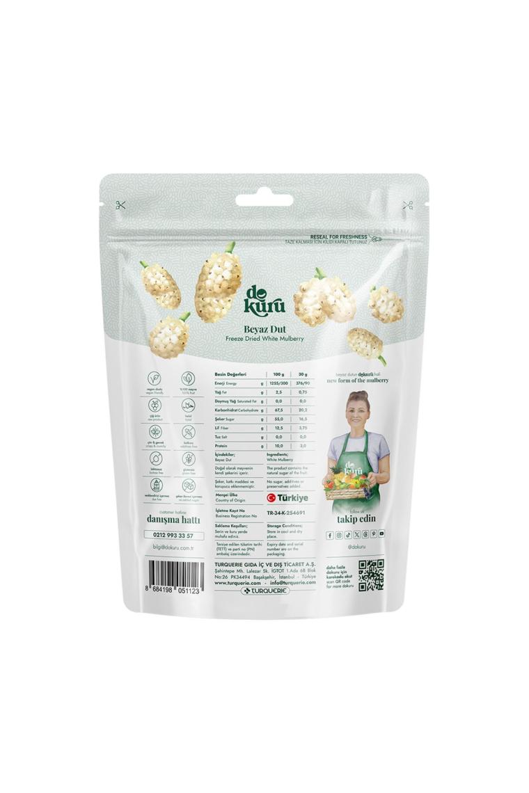 Dut Kurusu Meyve Cipsi - Dondurularak Kurutulmuş Freeze Dried Çıtır Dut