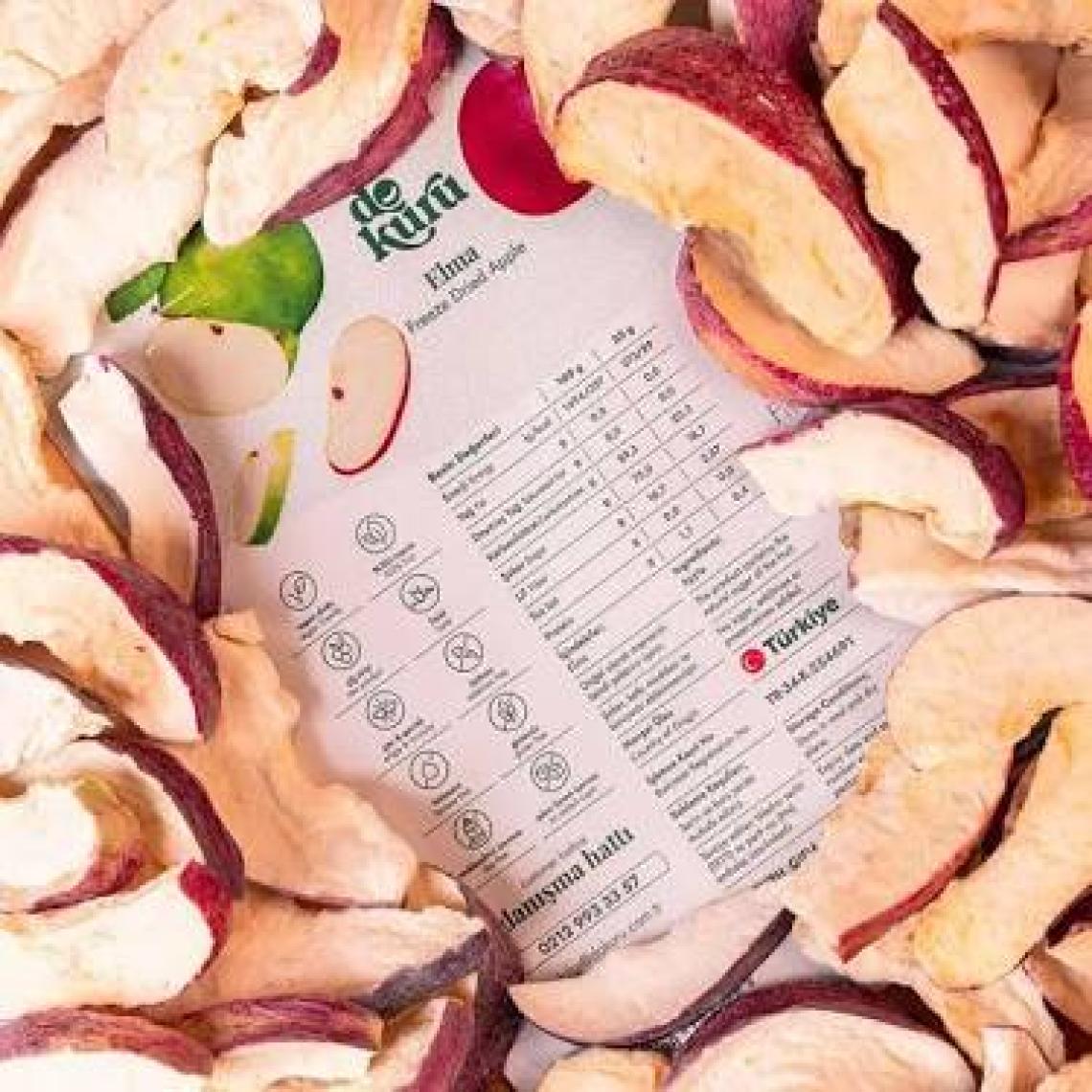 Dokuru Elma Kuru Meyve Cipsi - Dondurularak Kurutulmuş Freeze Dried Çıtır Elma