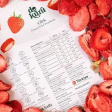 Dokuru Freeze Dried Çilek Dondurularak Kurutulmuş Çıtır Çilek Meyve Cipsi