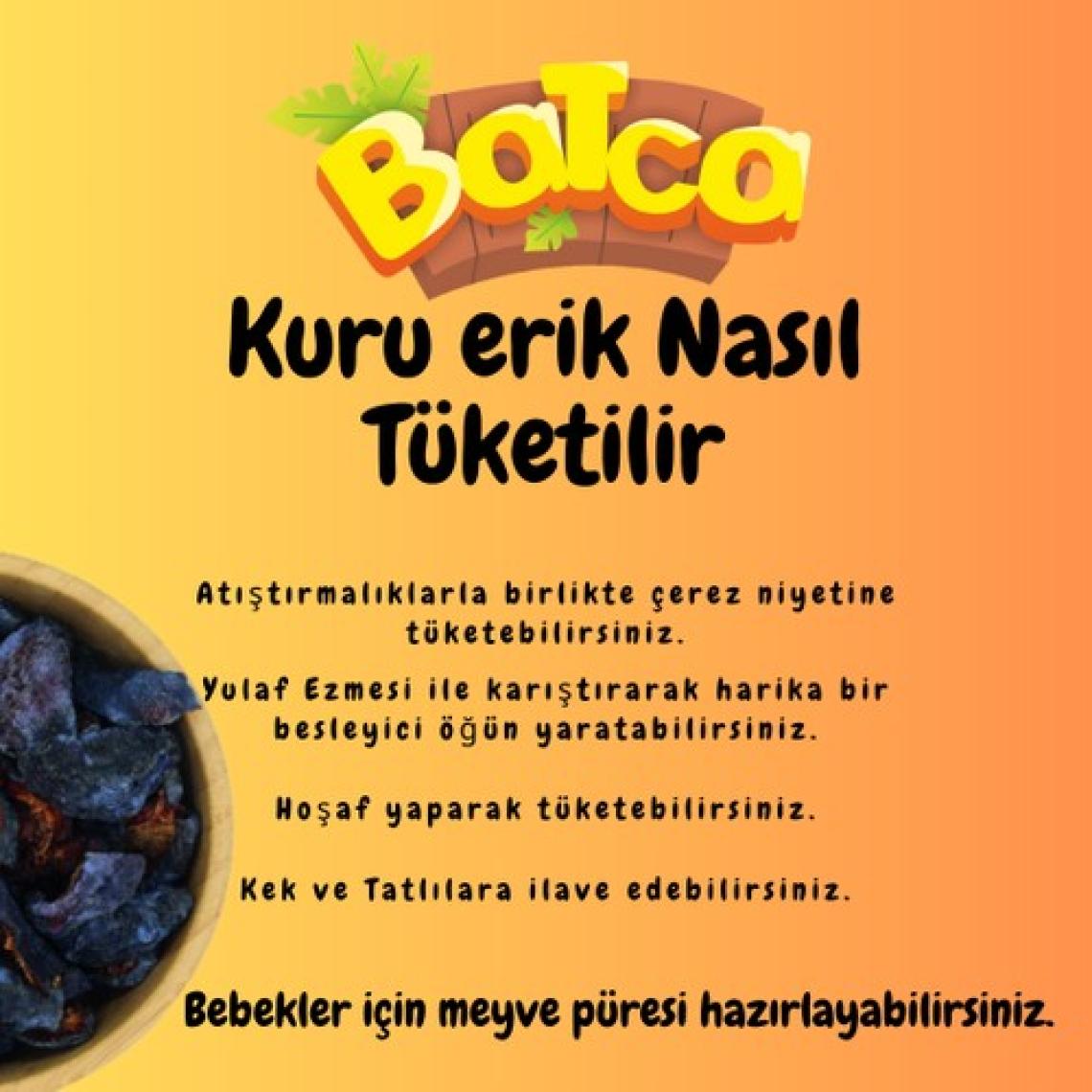 Batca Kuru Erik 250 gr x 4 Adet Dilimlenmiş Erik Kurusu - (1 Kg)