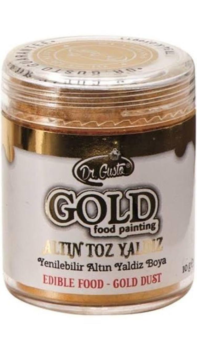 Dr. Gusto Gıda Boyası Metalik Toz Altın 10 GR