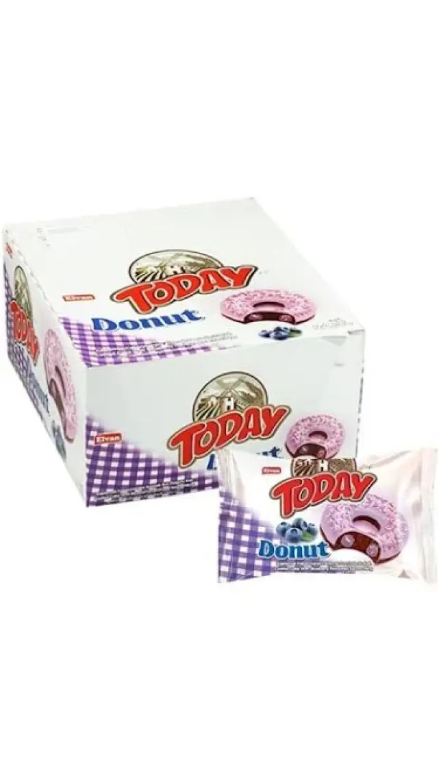 Today Donut Kek Yabanmersinli 35gr. 24 Adet (1 Kutu)