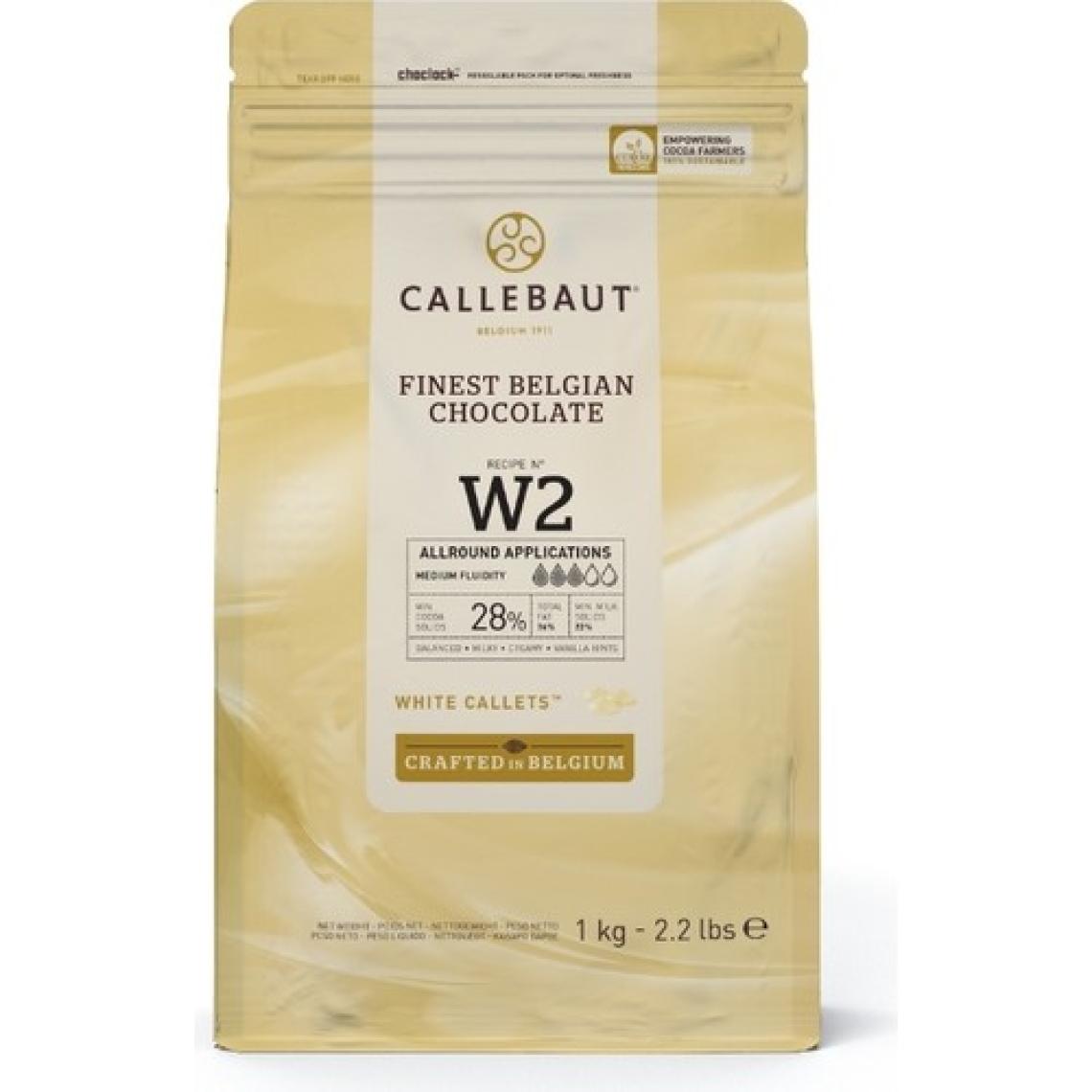 Callebaut W2 Beyaz Kuvertür Drop Çikolata 1 Kg