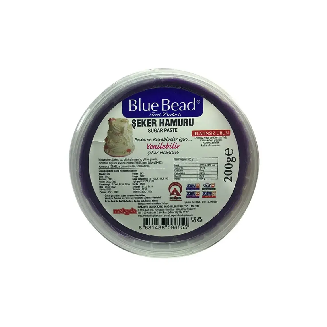 Blue Bead Mor Şeker Hamuru 200 GR