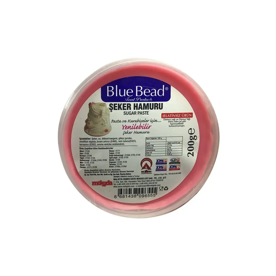 Blue Bead Pembe Şeker Hamuru 200 GR