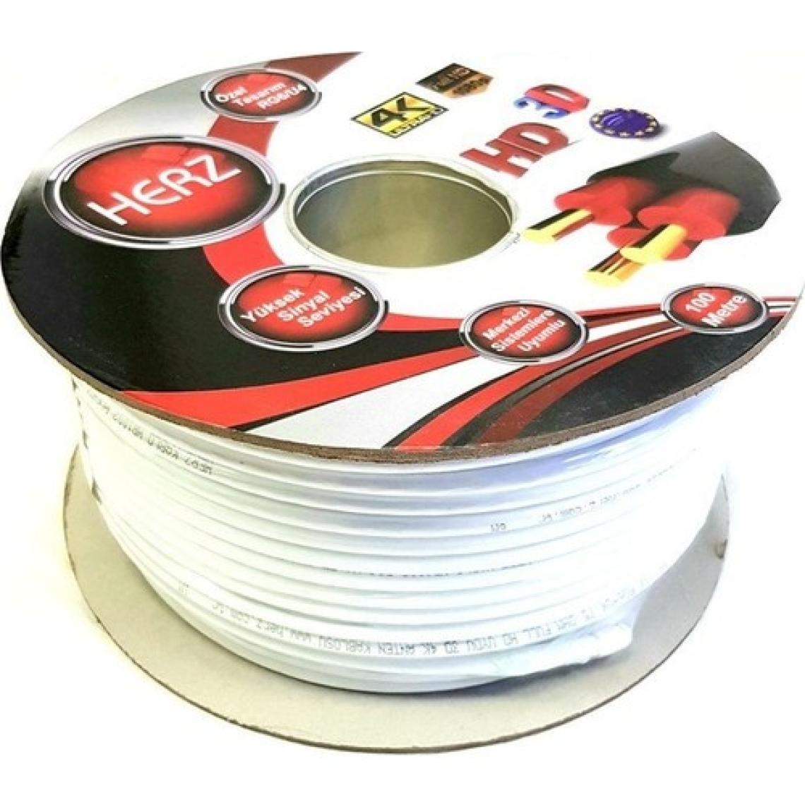 Herz RG6U4 Uydu Anten Kablosu 100METRE 48TEL