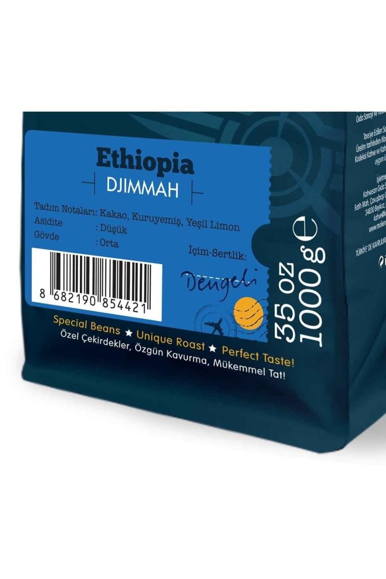 Ethiopia Djimmah Yöresel Kahve ( Çekirdek Kahve ) 1000 G.