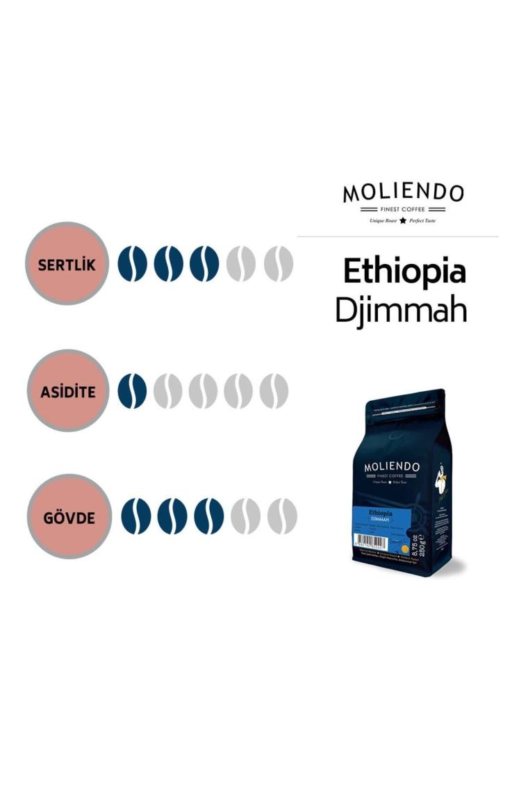 Ethiopia Djimmah Yöresel Kahve ( Çekirdek Kahve ) 1000 G.