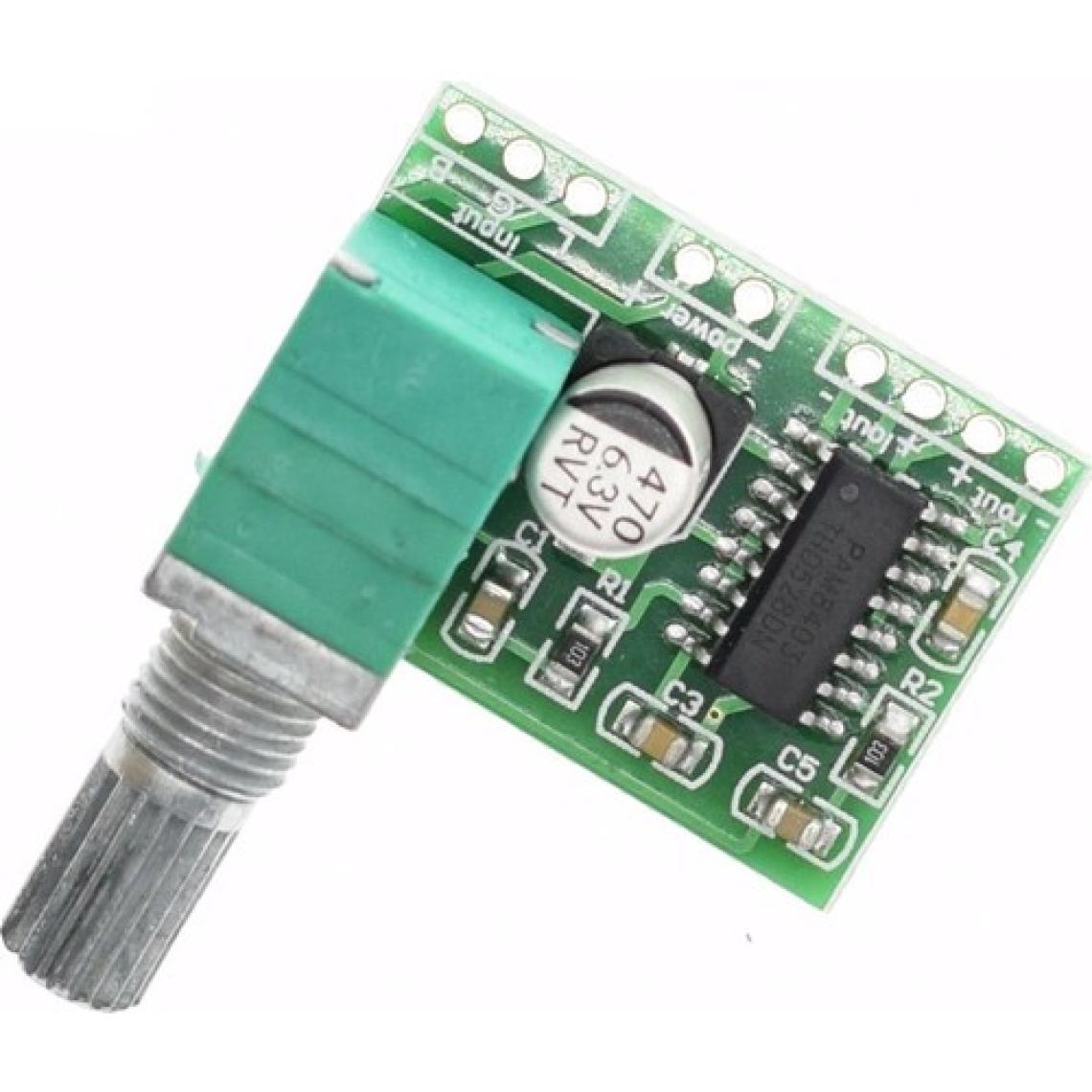 Robotekno Ses Yükseltici Mini Amfi Devresi PAM8403 Stereo 3W Amplifier 5V