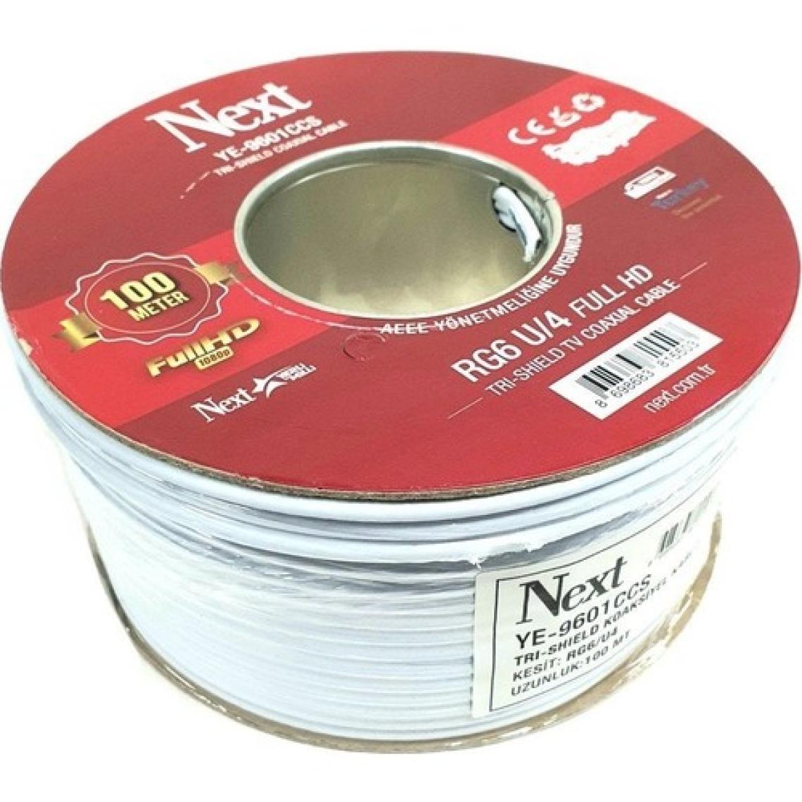 Next YE-9601 Rg6-U4 Hd Trishield Anten Kablosu 100METRE