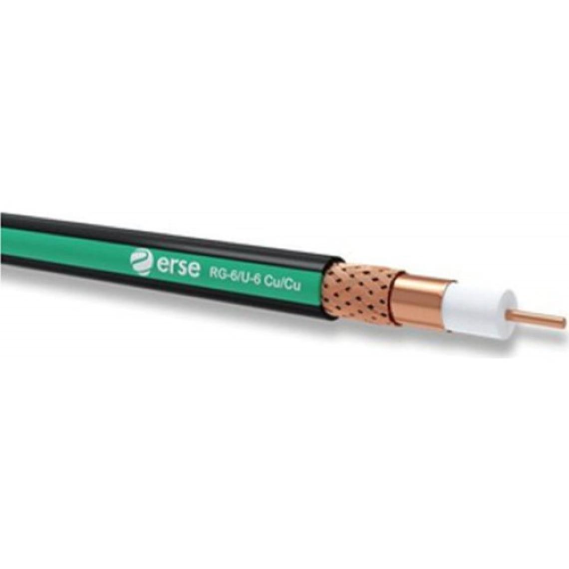 Erse RG6U6 Tam Bakır Cu/cu  Anten Kablosu 15 Mt
