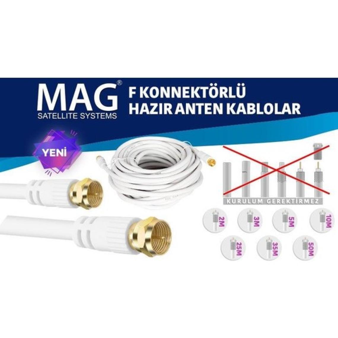 Mag Gold F Konnektörlü Anten Kablosu Full Hd 4K - 5m
