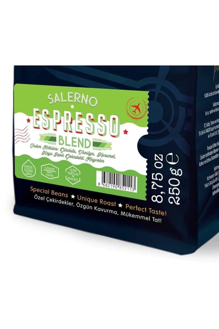 Salerno Espresso Blend Kahve (ÇEKİRDEK KAHVE) 250 G