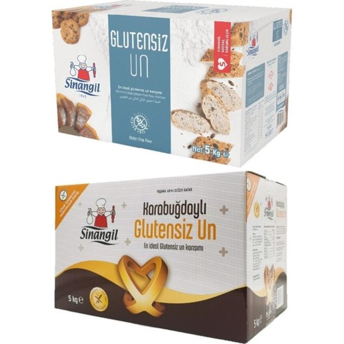 Sinangil Glutensiz Un 5 kg (5000 Gr) + Glutensiz Karabuğdaylı 5 kg (5000 Gr) Toplam:10 kg