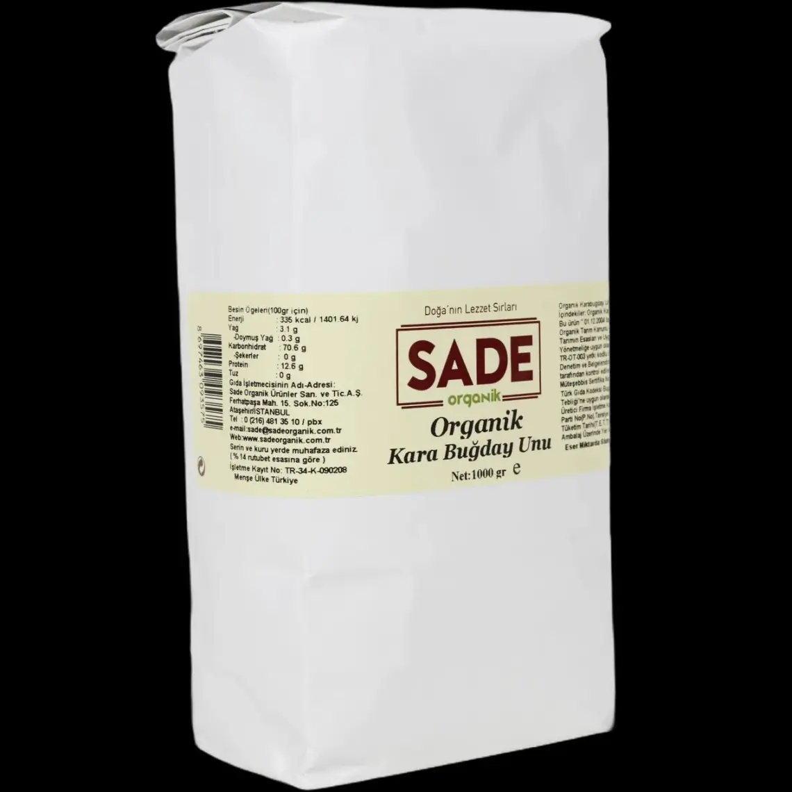 Sade Organik Karabuğday Unu 1000 gr