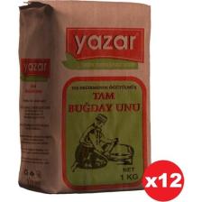 Yazar Taş Değirmende Öğütülmüş Tam Buğday Unu 1 Kg. 12'li
