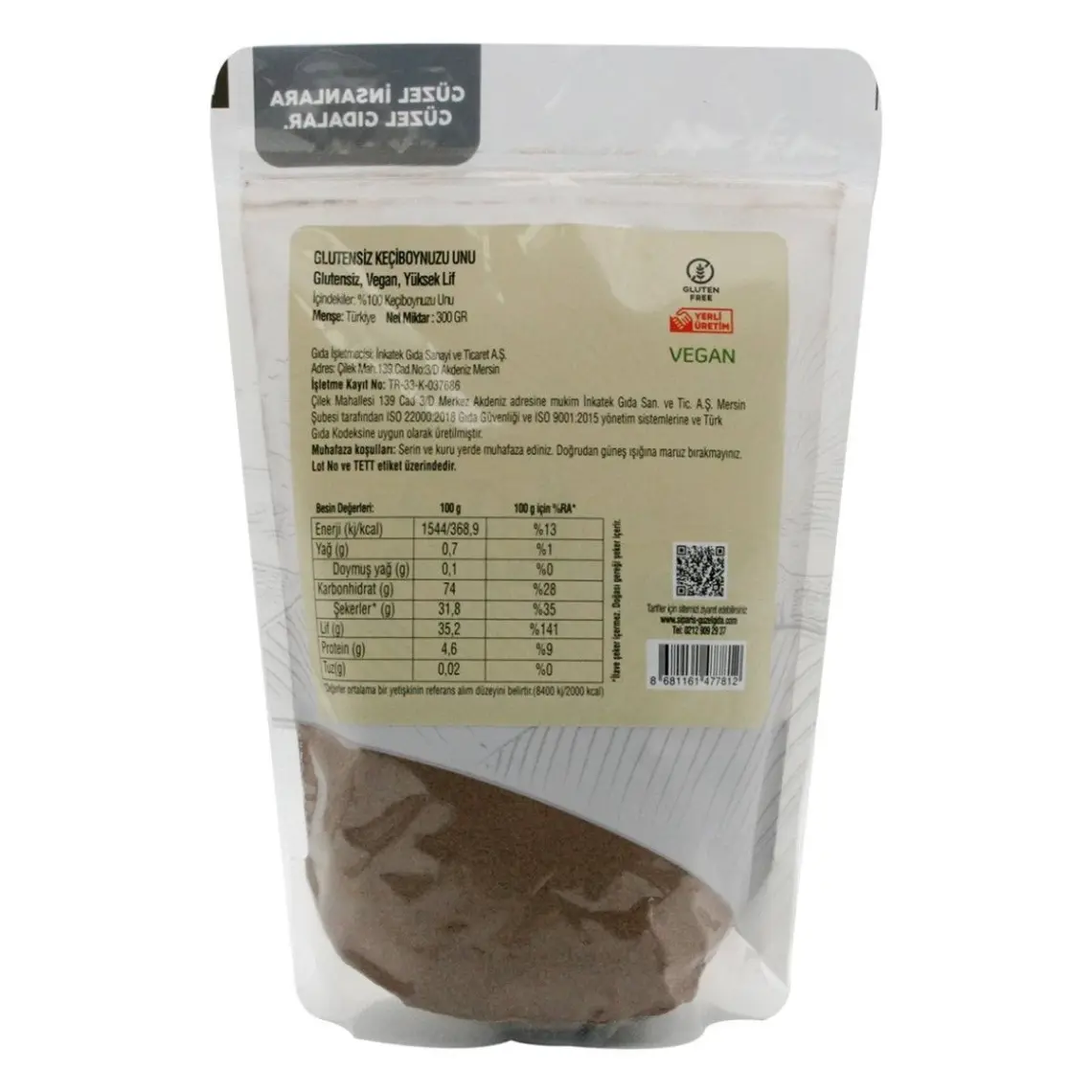 Güzel Ada Gıda Keçiboynuzu Unu 300 Gr (Glutensiz)