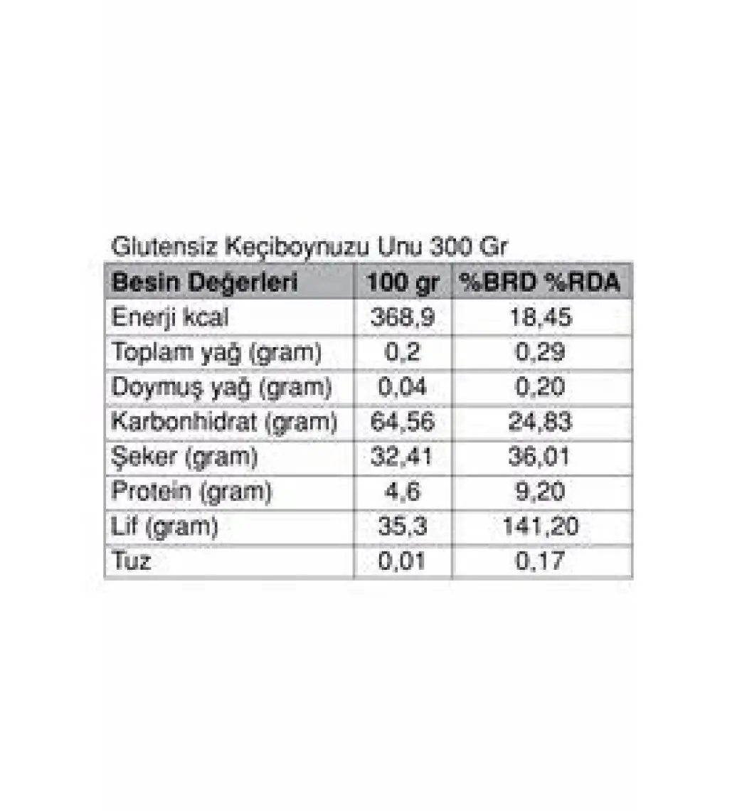 Güzel Ada Gıda Keçiboynuzu Unu 300 Gr (Glutensiz)
