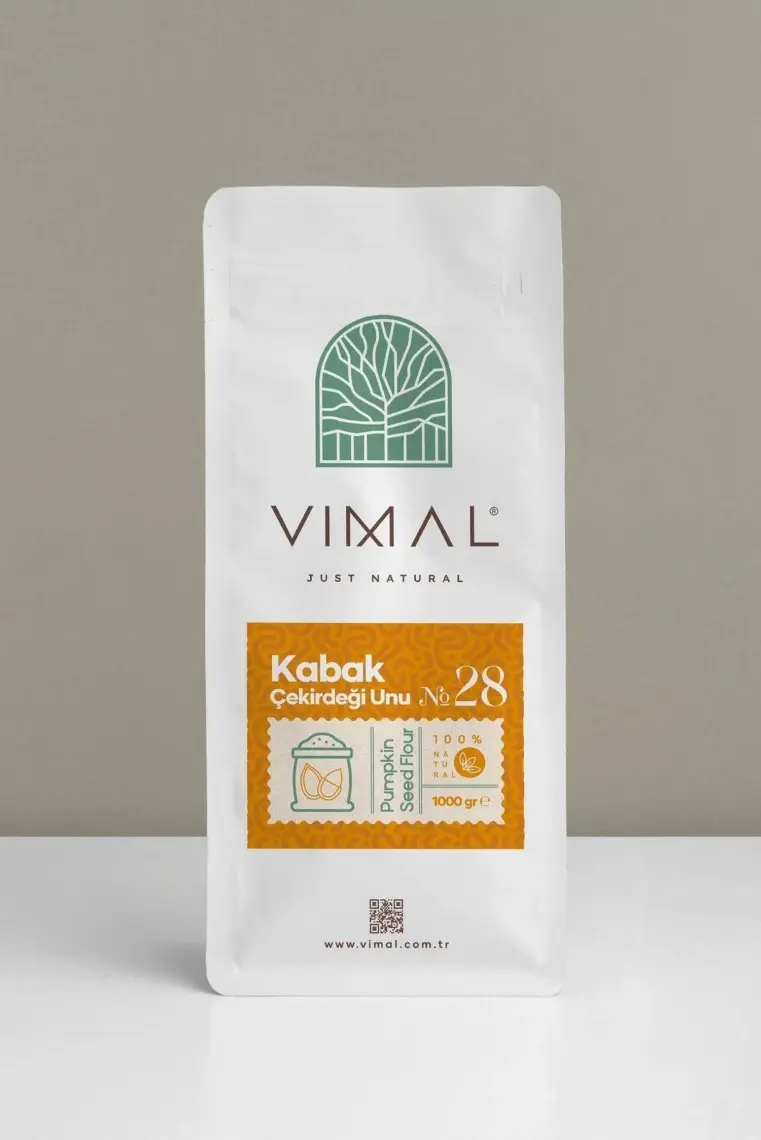 Vimal Kabak Çekirdeği Unu Saf, Doğal ve Katkısız 1000 gr Kilitli Ambalaj