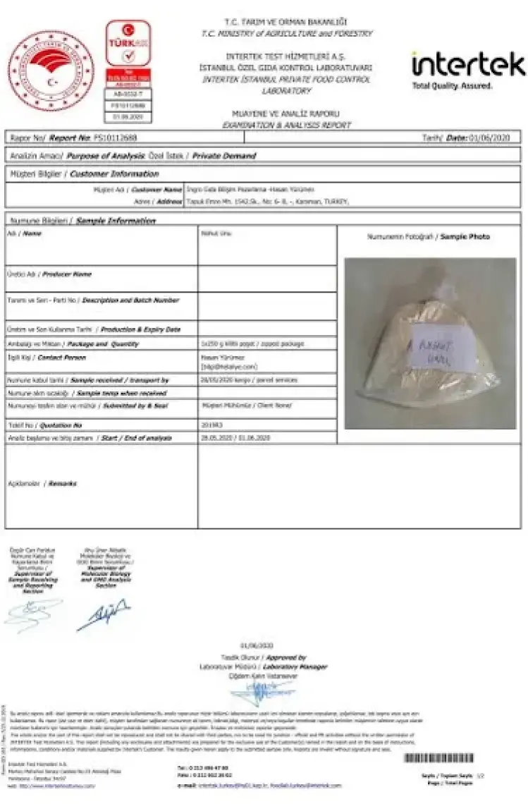 Glutensiz Nohut Unu 1000 g