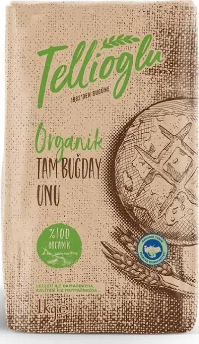 Tellioğlu Organik Tam Buğday Unu (1 Kg)