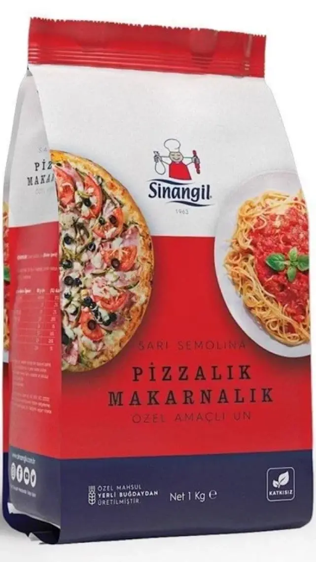 Sarı Semolina Pizzalık Ve Makarnalık Un 1 Kg