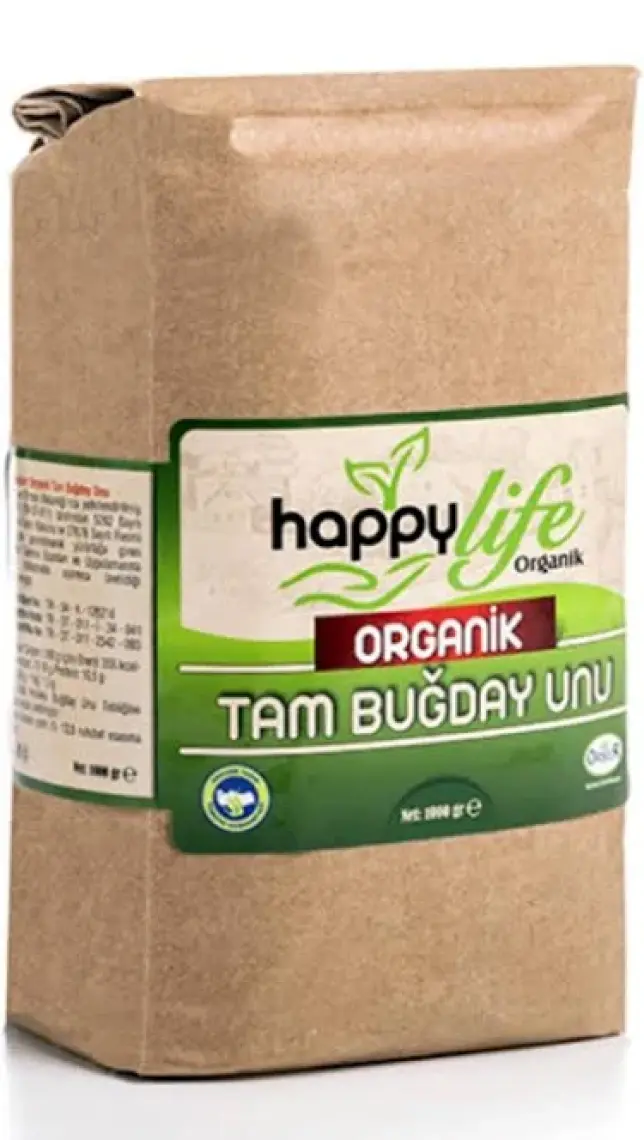 Happy Life Organik Tam Buğday Unu 1 kg