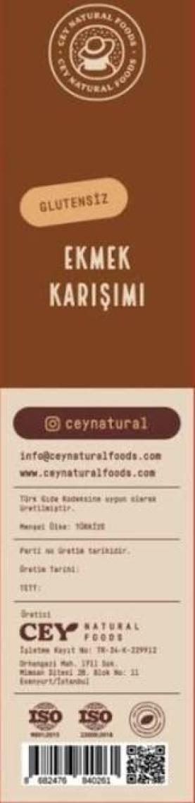 Cey Natural Glutensiz Ekmek Karışımı 300 gr
