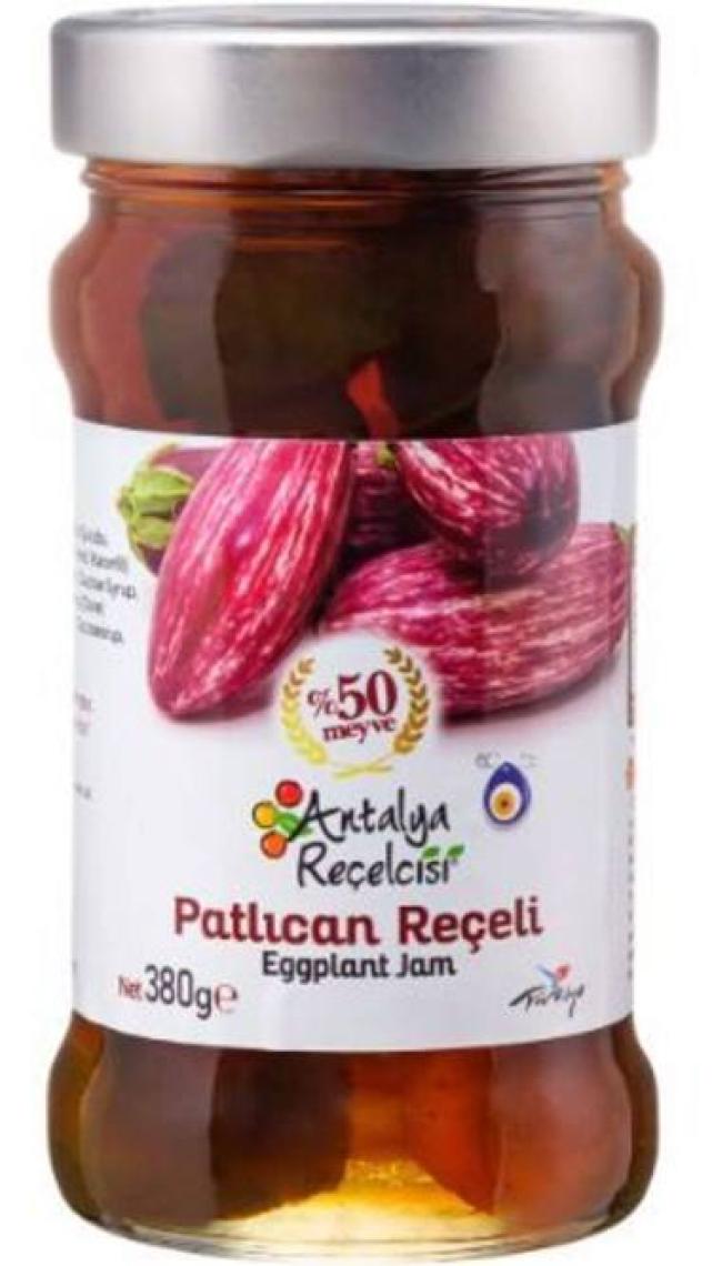 Antalya Reçelcisi Patlıcan Reçeli %50 Meyve Klasik Seri 380 Gr