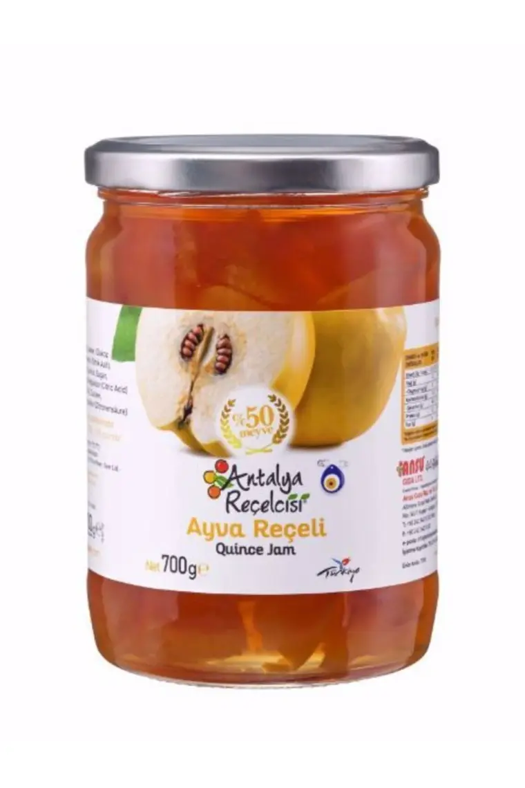 Antalya Reçelcisi Ayva Reçeli %50 Meyve Klasik Seri 700 Gr