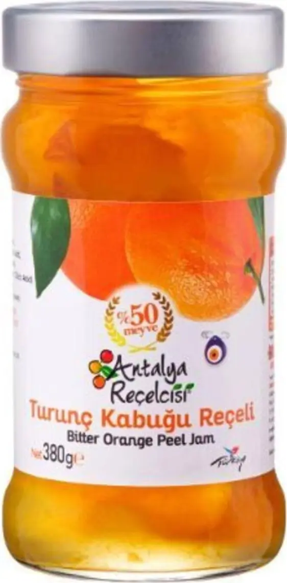 Antalya Reçelcisi Turunç Kabuğu  Reçeli %50 Meyve Klasik Seri 380 Gr