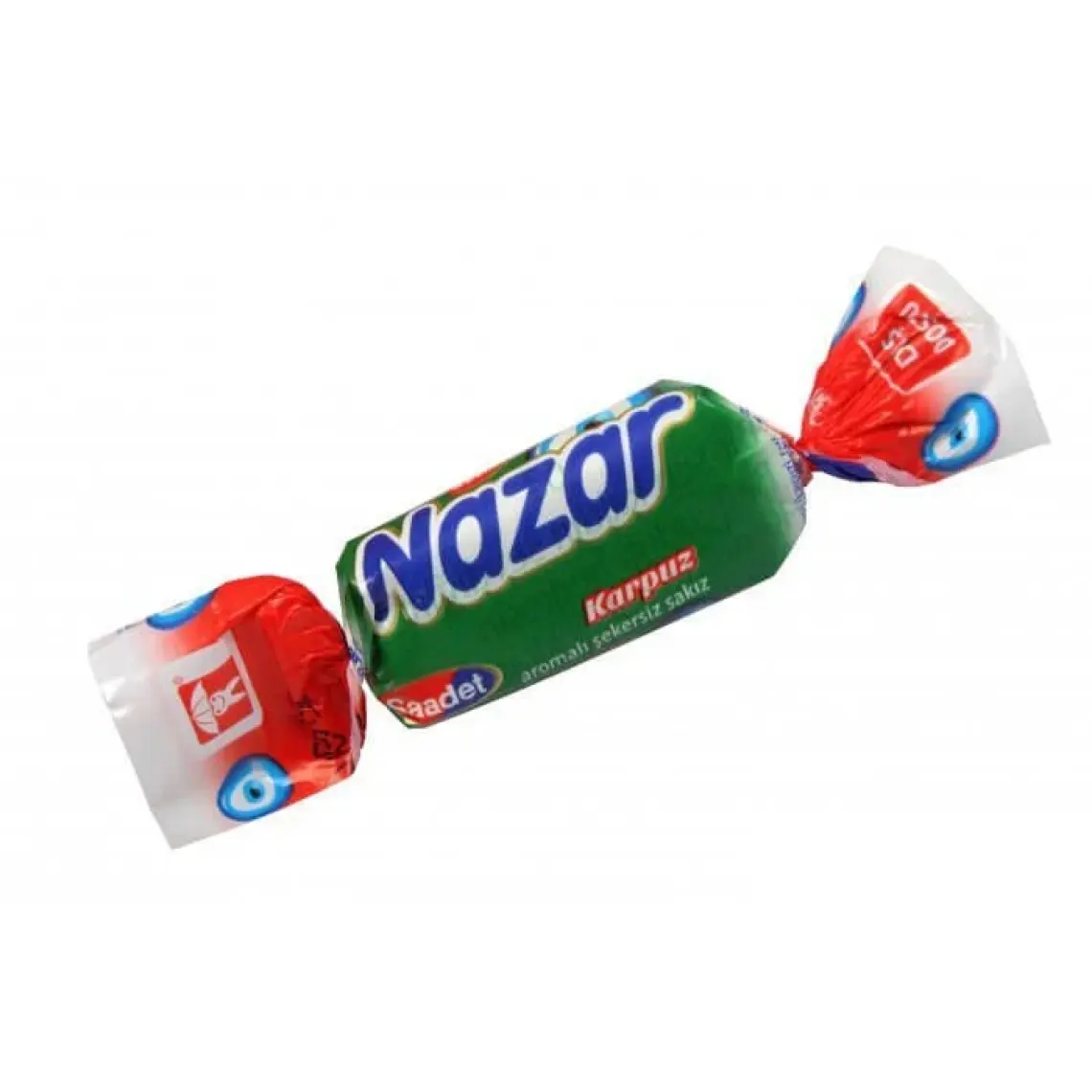 Saadet Nazar Karpuz Aromalı Şekersiz Tekli Sakız 100 Adet