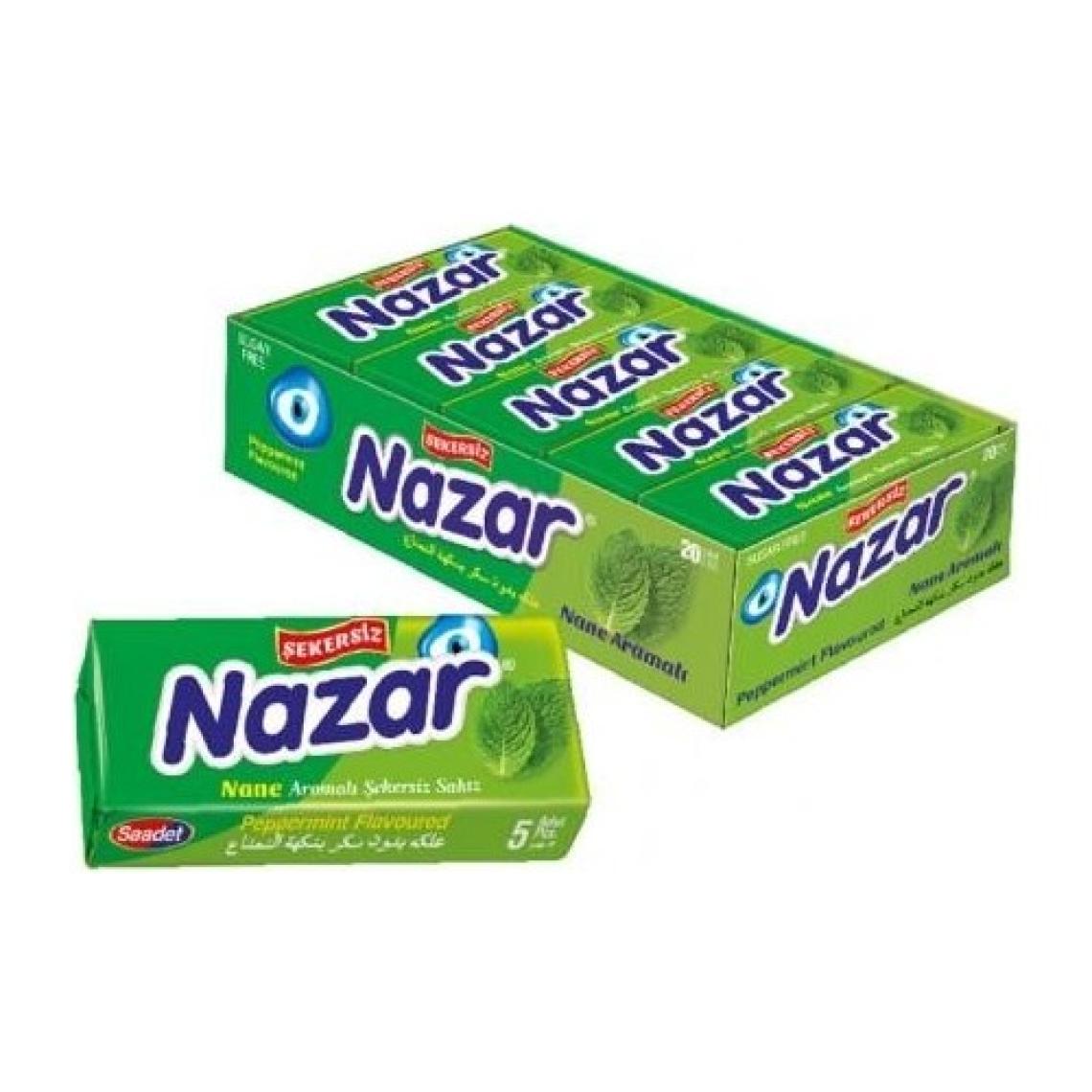 Nazar 5'li Nane Aromalı Sakız 20'li 7 gr