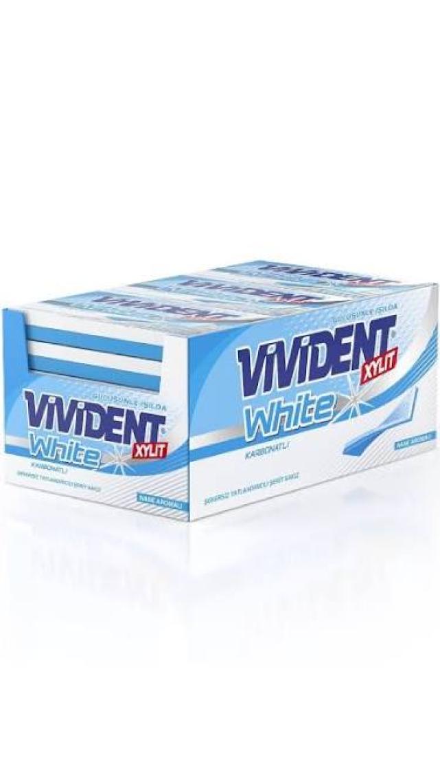 Vivident Cüzdan White Nane Aromalı Mavi 18 Adet