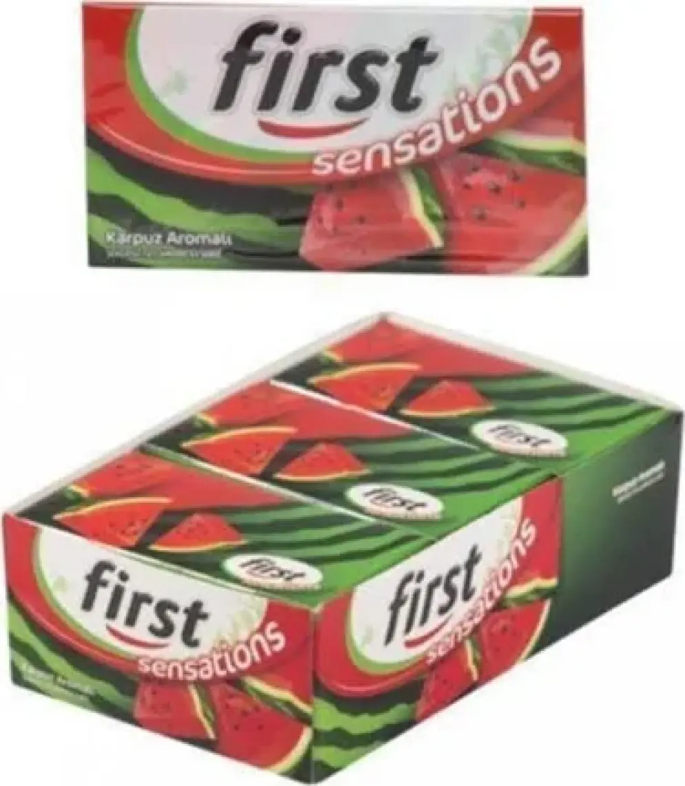 First Sensations Karpuz Aromalı Sakız 27 gr x 12 Li