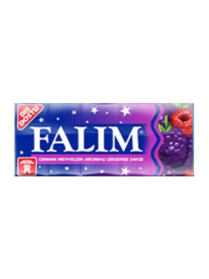 Falım Şekersiz Sakız Orman Meyveleri Aromalı 5 li 7gr x 20 Li